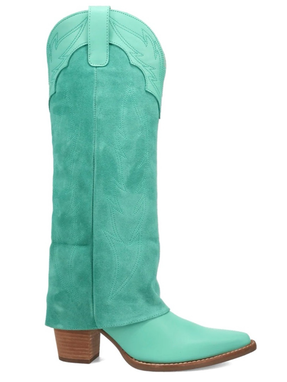 dingo Mint Green Western Heeled Boots